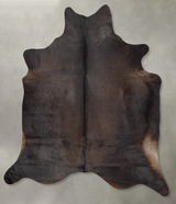 Chocolate XX-Large Brazilian Cowhide Rug 7'7"H x 6'9"W #B29528 by Hudson Hides