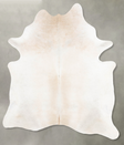 Ivory with Beige XX-Large Brazilian Cowhide Rug 8'8"H x 6'8"W #B29530 by Hudson Hides