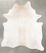 Ivory with Beige XX-Large Brazilian Cowhide Rug 8'8"H x 6'8"W #B29530 by Hudson Hides