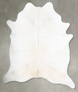 Ivory with Beige XX-Large Brazilian Cowhide Rug 8'2"H x 6'9"W #B29535 by Hudson Hides