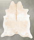 Beige and White XX-Large Brazilian Cowhide Rug 7'5"H x 6'9"W #B29539 by Hudson Hides