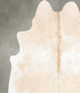 Beige and White XX-Large Brazilian Cowhide Rug 7'5"H x 6'9"W #B29539 by Hudson Hides