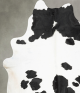 Black and White XX-Large Brazilian Cowhide Rug 8'0"H x 7'4"W #B29541 by Hudson Hides