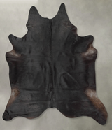 Solid Black XX-Large Brazilian Cowhide Rug 8'4"H x 7'0"W #B29543 by Hudson Hides