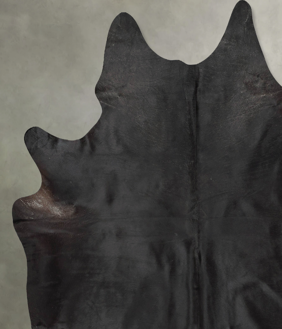 Solid Black XX-Large Brazilian Cowhide Rug 8'4"H x 7'0"W #B29543 by Hudson Hides