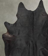 Solid Black XX-Large Brazilian Cowhide Rug 8'4"H x 7'0"W #B29543 by Hudson Hides