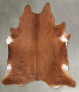 Solid Brown XX-Large Brazilian Cowhide Rug 9'0"H x 7'10"W #B29544 by Hudson Hides