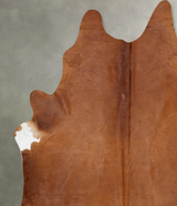 Solid Brown XX-Large Brazilian Cowhide Rug 9'0"H x 7'10"W #B29544 by Hudson Hides