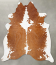 Brown and White XX-Large Brazilian Cowhide Rug 8'2"H x 7'4"W #B29546 by Hudson Hides