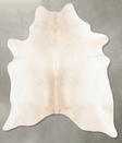 Ivory with Beige X-Large Brazilian Cowhide Rug 7'5"H x 6'6"W #B29547 by Hudson Hides