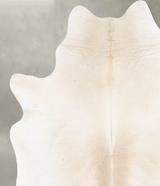 Ivory with Beige X-Large Brazilian Cowhide Rug 7'5"H x 6'6"W #B29547 by Hudson Hides