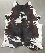 Chocolate and White XX-Large Brazilian Cowhide Rug 8'6"H x 6'7"W #B29551 by Hudson Hides