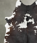 Chocolate and White XX-Large Brazilian Cowhide Rug 8'6"H x 6'7"W #B29551 by Hudson Hides