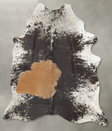 Salt and Pepper Brown X-Large Brazilian Cowhide Rug 7'9"H x 6'1"W #B29555 by Hudson Hides