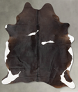 Chocolate and White X-Large Brazilian Cowhide Rug 7'9"H x 5'10"W #B29556 by Hudson Hides