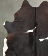Chocolate and White X-Large Brazilian Cowhide Rug 7'9"H x 5'10"W #B29556 by Hudson Hides