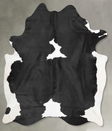 Black and White X-Large Brazilian Cowhide Rug 7'9"H x 6'5"W #B29557 by Hudson Hides
