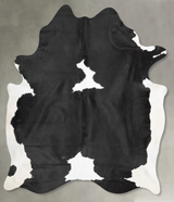 Black and White X-Large Brazilian Cowhide Rug 7'9"H x 6'5"W #B29557 by Hudson Hides