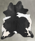 Black and White XX-Large Brazilian Cowhide Rug 7'7"H x 6'8"W #B29558 by Hudson Hides