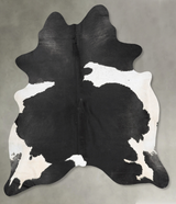 Black and White XX-Large Brazilian Cowhide Rug 7'7"H x 6'8"W #B29558 by Hudson Hides