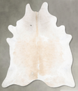Ivory with Beige XX-Large Brazilian Cowhide Rug 9'4"H x 7'10"W #B29565 by Hudson Hides