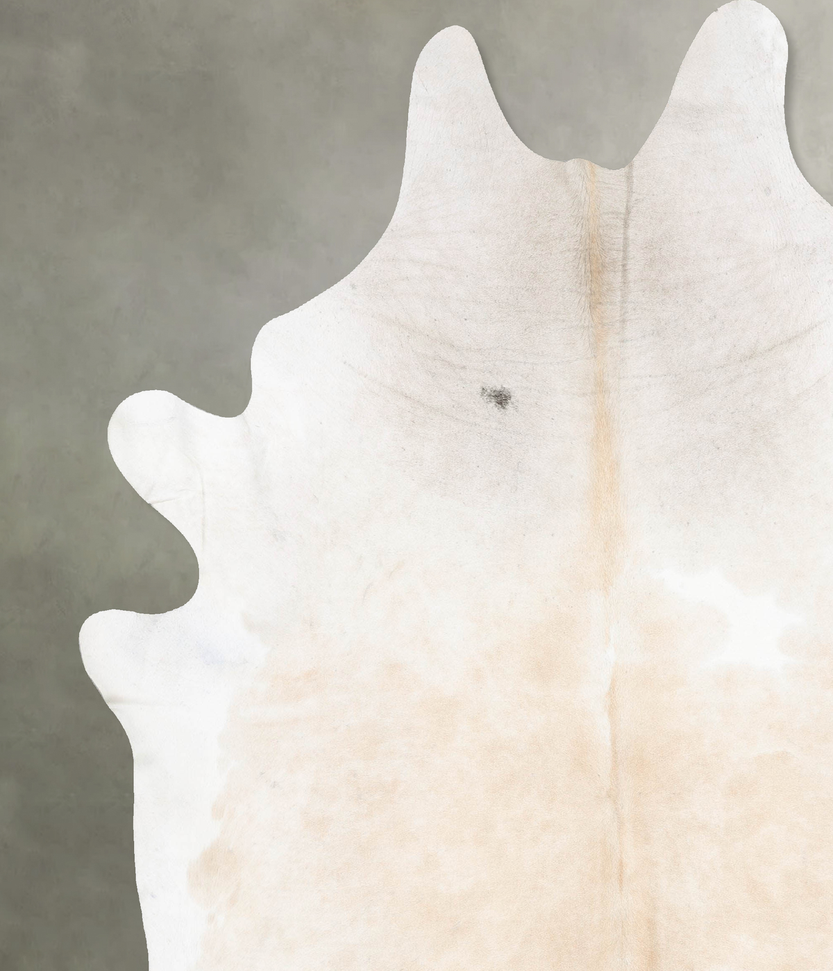 Ivory with Beige XX-Large Brazilian Cowhide Rug 9'4"H x 7'10"W #B29565 by Hudson Hides