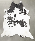 Black and White XX-Large Brazilian Cowhide Rug 8'4"H x 7'3"W #B29570 by Hudson Hides