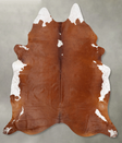 Brown and White Regular XX-Large Brazilian Cowhide Rug 9'7"H x 7'8"W #B29571 by Hudson Hides