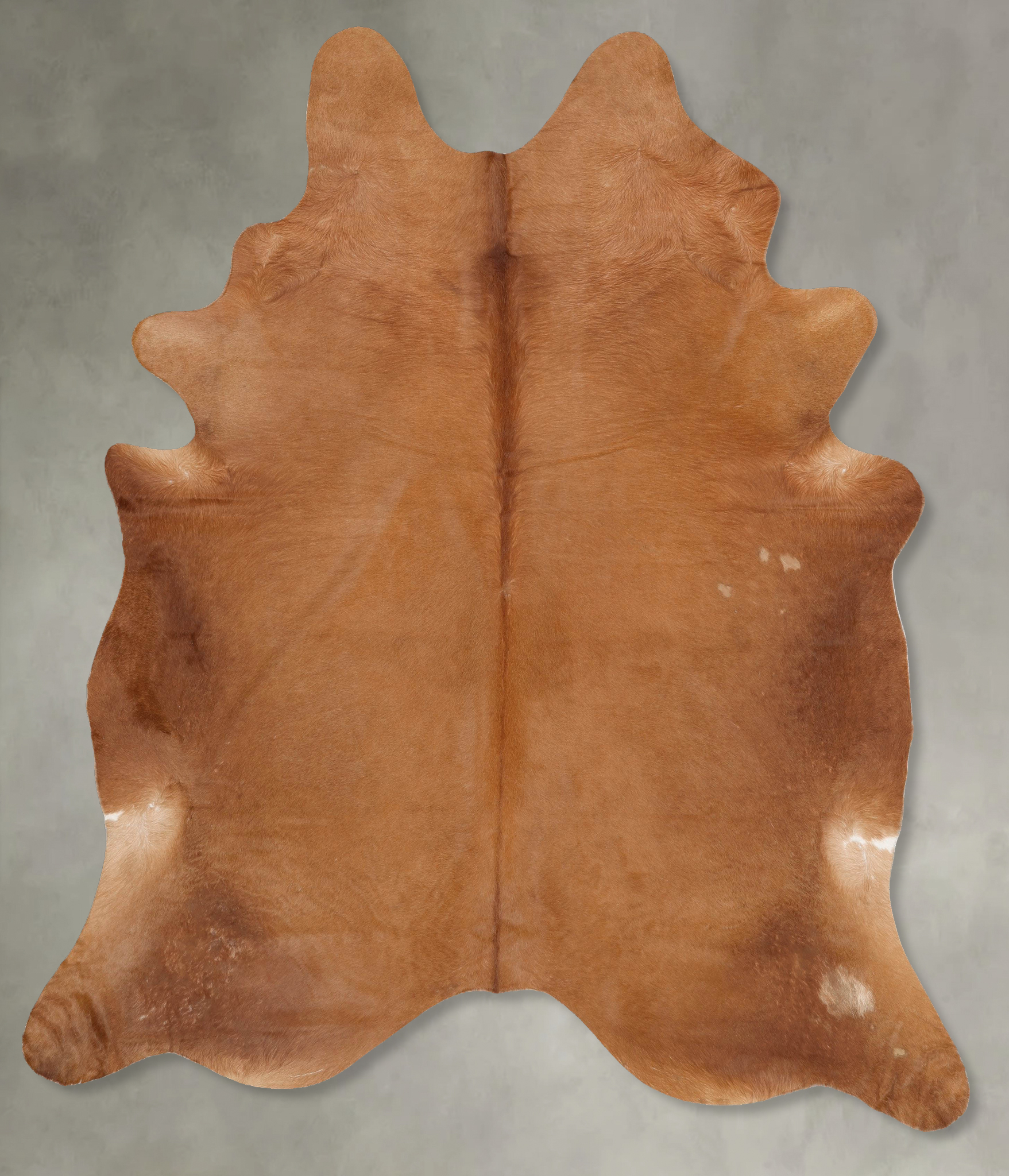 Solid Brown Cowhide Rug #B29574