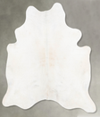 Ivory with Beige XX-Large Brazilian Cowhide Rug 8'1"H x 7'0"W #B29579 by Hudson Hides