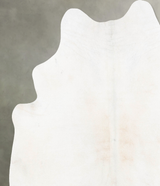 Ivory with Beige XX-Large Brazilian Cowhide Rug 8'1"H x 7'0"W #B29579 by Hudson Hides