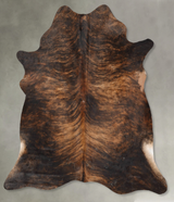 Dark Brindle X-Large Brazilian Cowhide Rug 7'6"H x 6'4"W #B29585 by Hudson Hides