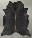 Dark Brindle X-Large Brazilian Cowhide Rug 7'1"H x 6'3"W #B29587 by Hudson Hides