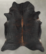 Dark Brindle X-Large Brazilian Cowhide Rug 7'1"H x 6'3"W #B29587 by Hudson Hides