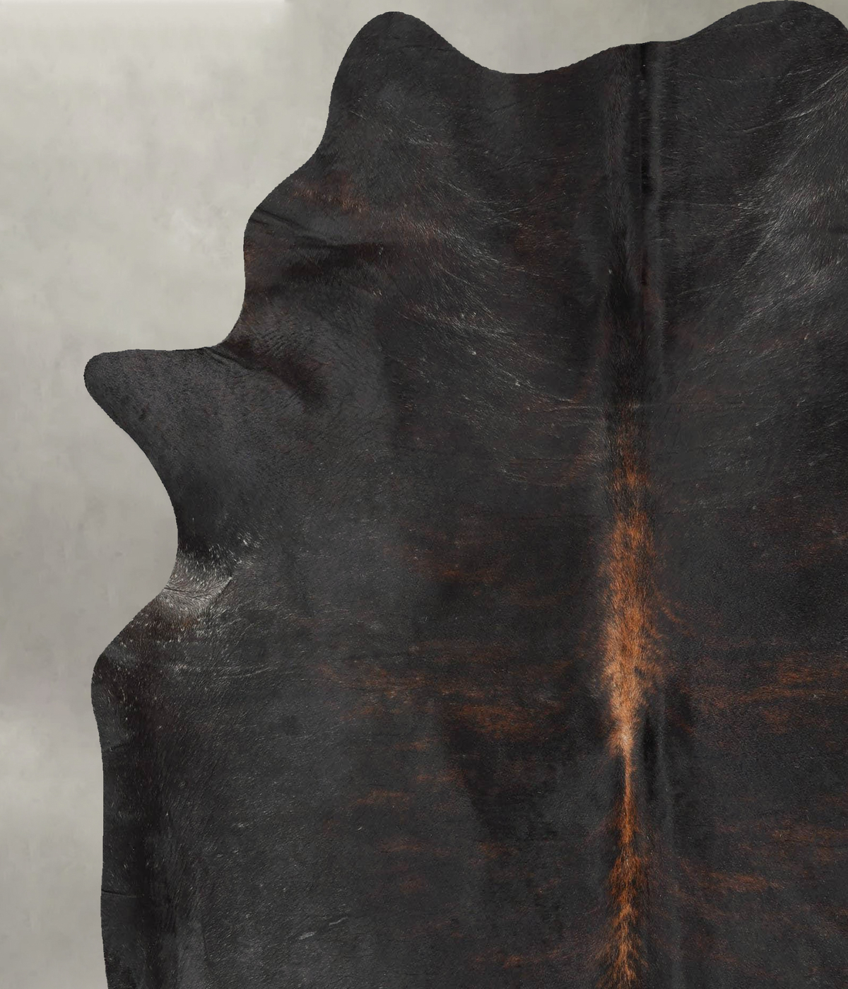 Dark Brindle X-Large Brazilian Cowhide Rug 7'1"H x 6'3"W #B29587 by Hudson Hides
