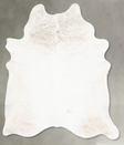 Ivory with Beige XX-Large Brazilian Cowhide Rug 8'7"H x 7'0"W #B29588 by Hudson Hides