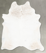 Ivory with Beige XX-Large Brazilian Cowhide Rug 8'7"H x 7'0"W #B29588 by Hudson Hides