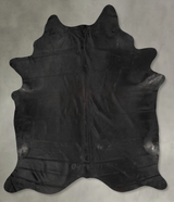 Solid Black XX-Large Brazilian Cowhide Rug 9'5"H x 7'6"W #B29590 by Hudson Hides
