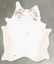 Ivory with Beige X-Large Brazilian Cowhide Rug 7'9"H x 6'4"W #B29591 by Hudson Hides