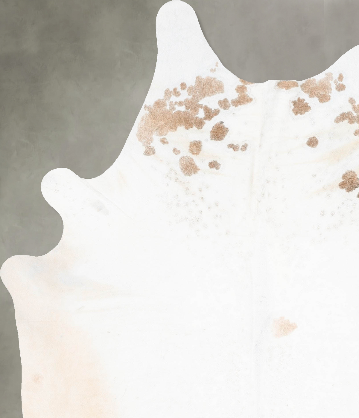 Ivory with Beige X-Large Brazilian Cowhide Rug 7'9"H x 6'4"W #B29591 by Hudson Hides