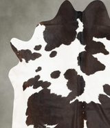 Chocolate and White XX-Large Brazilian Cowhide Rug 8'2"H x 7'0"W #B29594 by Hudson Hides
