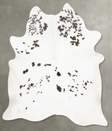Salt and Pepper Black XX-Large Brazilian Cowhide Rug 7'8"H x 6'8"W #B29598 by Hudson Hides