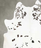 Salt and Pepper Black XX-Large Brazilian Cowhide Rug 7'8"H x 6'8"W #B29598 by Hudson Hides