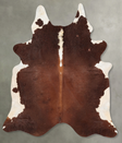 Brown and White Regular XX-Large Brazilian Cowhide Rug 8'6"H x 6'11"W #B29603 by Hudson Hides