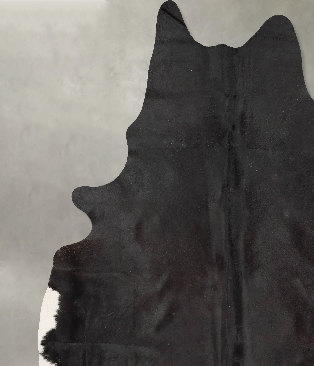 Solid Black XX-Large Brazilian Cowhide Rug 8'0"H x 6'6"W #B29604 by Hudson Hides