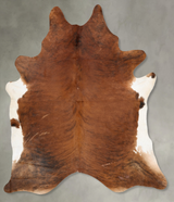 Medium Brindle XX-Large Brazilian Cowhide Rug 8'6"H x 7'4"W #B29606 by Hudson Hides