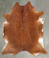 Solid Brown XX-Large Brazilian Cowhide Rug 8'3"H x 7'6"W #B29609 by Hudson Hides