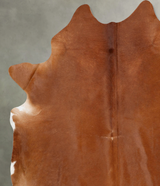 Solid Brown XX-Large Brazilian Cowhide Rug 8'3"H x 7'6"W #B29609 by Hudson Hides