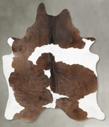 Chocolate and White XX-Large Brazilian Cowhide Rug 8'2"H x 6'3"W #B29614 by Hudson Hides