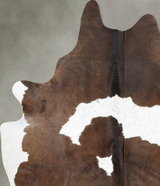 Chocolate and White XX-Large Brazilian Cowhide Rug 8'2"H x 6'3"W #B29614 by Hudson Hides